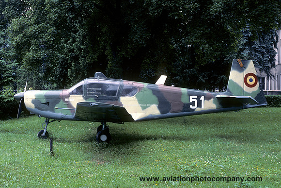 Romanian Air Force IAR-823 51 displayed at Foscani (2002)