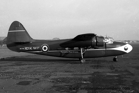 Royal Navy FONFT Hunting Sea Prince C.2 WM756 at Prestwick