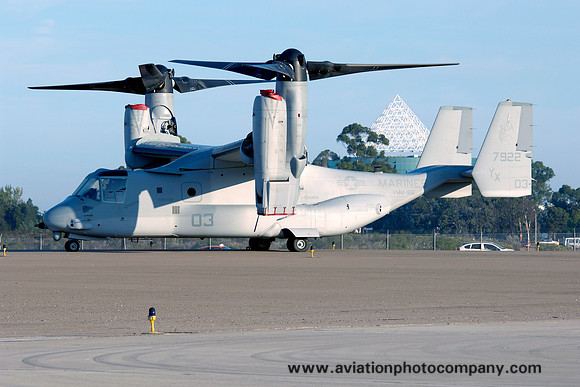 US Marines VMM-166 Bell-Boeing MV-22B Osprey 167922/YX-03 at MCAS Miramar (2011)