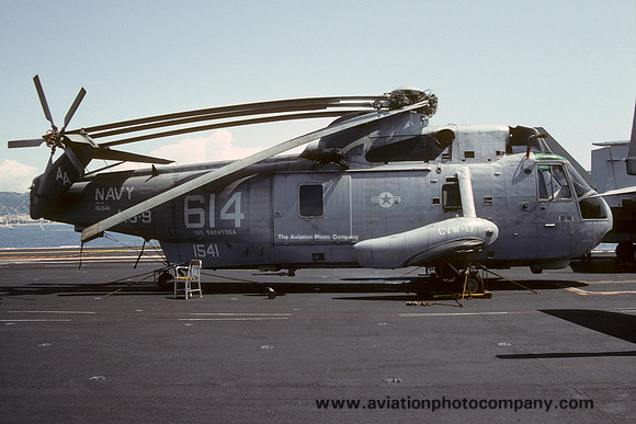 US Navy HS-9 Sikorsky SH-3H Sea King 151541/AA-614 on USS Saratoga (1992)