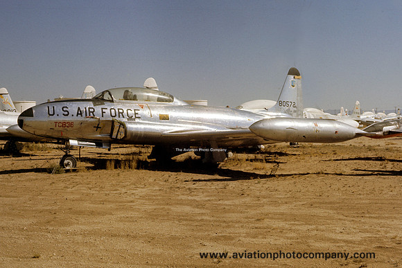 USAF Lockheed T-33A 58-0572 stored at MASDC Davis Monthan (1975)