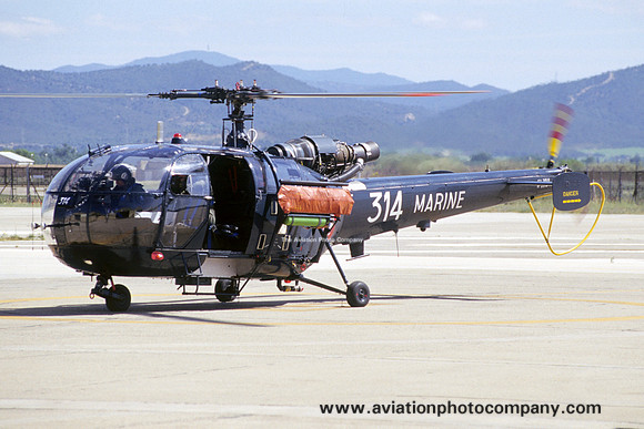 French Navy Sud Alouette III 314 at Hyeres (2004)