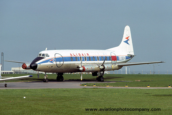 Alidair Vickers Viscount G-BDIK stored at East Midlands (1976)
