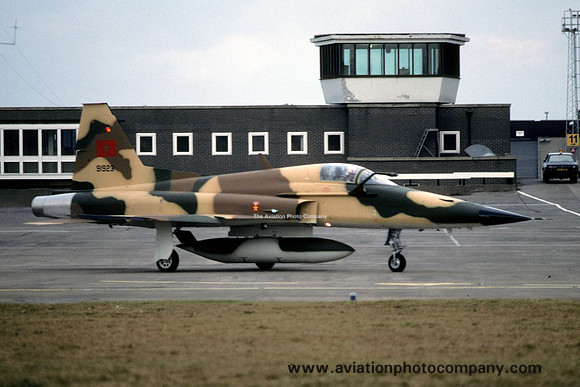 Moroccan Air Force Northrop F-5E 91923 on delivery through Prestwick (1983)