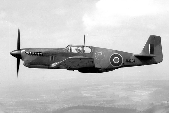 RAF North American P-51 Mustang I AM208 Air to Air