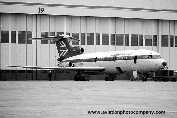 British Airways De Havilland Trident G-APRC with fire damage (1976)