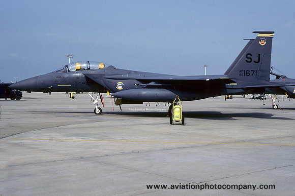 USAF 4 TFW 336 TFS McDonnell Douglas F-15E Strike Eagle 88-1671/SJ (1991)