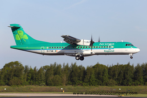Aer Lingus Regional ATR-72-600 EI-FAW at Manchester (2014)
