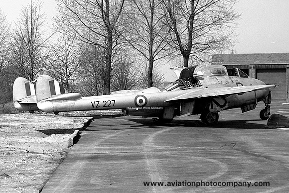 RAF 247 Squadron De Havilland Vampire FB5. VZ227/D