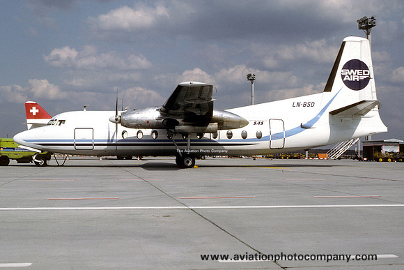 Swedair/SAS Fairchild F-27 LN-BSD (1984)