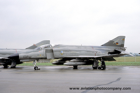 German Air Force JG74 McDonnell F-4F Phantom 37+36 at IAT Fairford (1987)