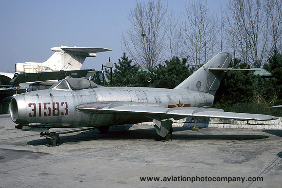 PLAAF Shenyang J-5 31583 displayed at the China Aviation Museum Datangshan (1997)