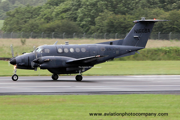 US Army Beech 300 King Air N166BA at Prestwick (2012)