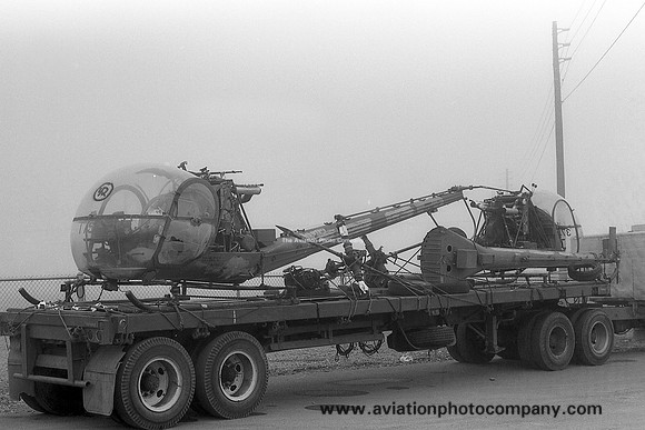 US Army Hiller OH-23A Raven 61-3175 at Chico (1974)