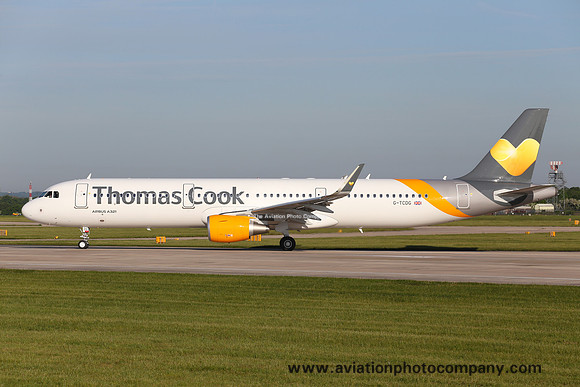Thomas Cook Airbus A321-200 G-TCDG at Manchester (2014)