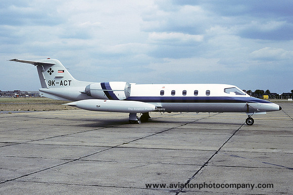 Learjet 35 9K-ACT at London Heathrow