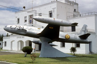 Spanish Air Force Lockheed T-33A Shooting Star E.15-1 displayed at Talavera (1987)