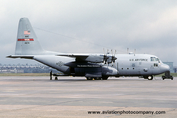 USAF 317 AG 39 AS Lockheed C-130H Hercules 74-1674 at Rhein Main (2001)
