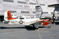 US Navy TAW-5 Beech T-34C Mentor 160524/E at NAS Moffett Field (1980)