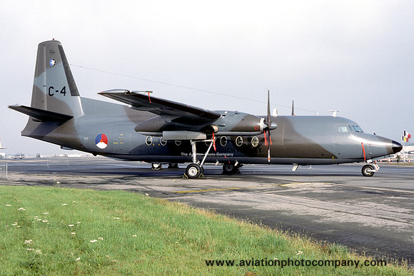 Dutch Air Force 334 Squadron Fokker F-27M Troopship C-4 at IAT Fairford (1987)