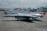 Norwegian Air Force 332 Skv GD F-16A Fighting Falcon 279 at IAT Fairford (1987)
