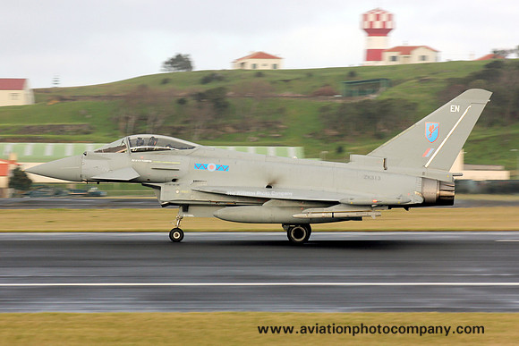RAF 6 Squadron BAE Typhoon FGR.4 ZK313/EN at Lajes (2014)