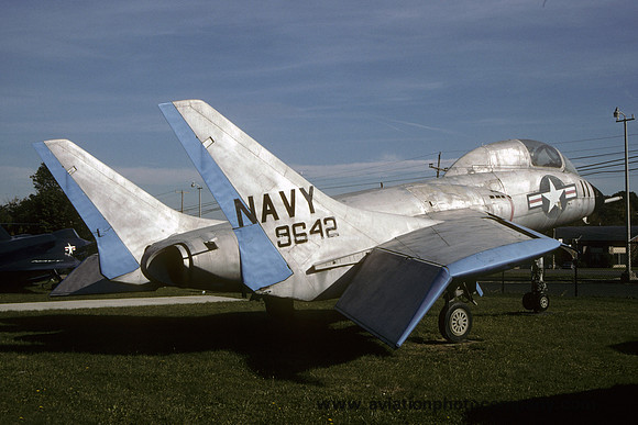 US Navy Vought F7U-3 Cutlass 129642 displayed at Willow Grove (2000)