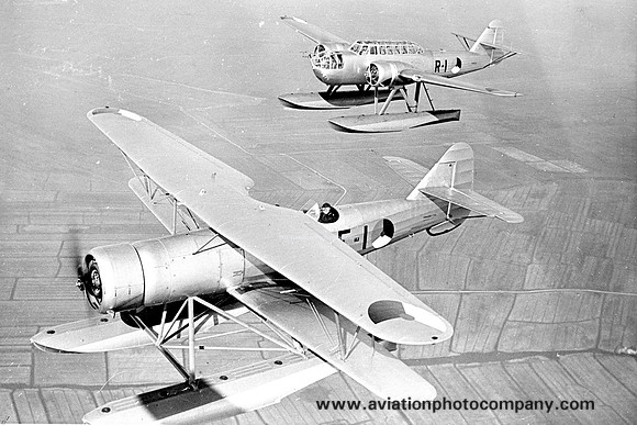 Dutch Air Force Fokker C.XIVW F-1 and Fokker T/VIW R-1 Air to Air