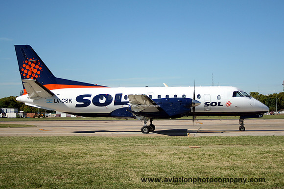 Sol Lineas Aereas SAAB 340B LV-CSK at Buenos Aires (2013)