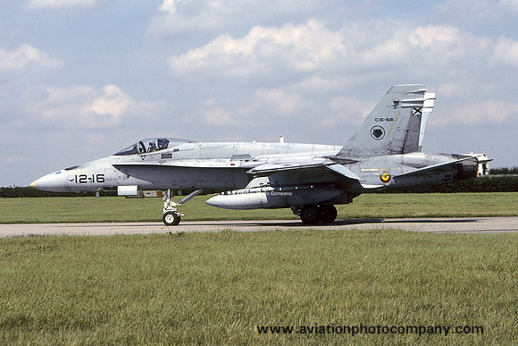 Spanish Air Force Ala 12 McDonnell Douglas EF-18A Hornet C.15-58/12-16 at RAF Waddington (2004)