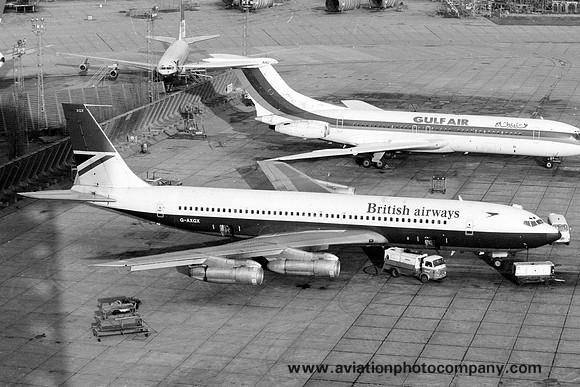 British Airways Boeing 707-300C G-AXGX at London Heathrow (1976)