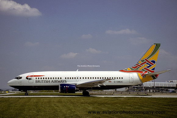 British Airways Boeing 737-300 G-OMUC at Munich (1998)