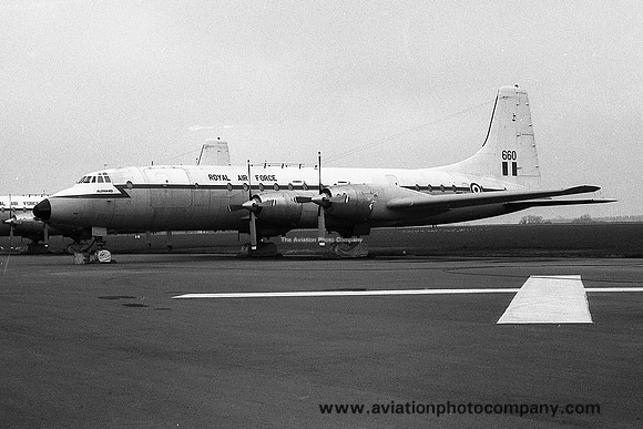 RAF Bristol Britannia C.1 XL660 stored at Kemble (1976)