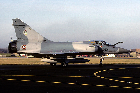 French Air Force EC2/12 Dassault Mirage 2000C 86/12-KA at RAF Waddington (2003)