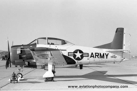US Army North American T-28B Trojan 138327 at Edwards AFB (1974)