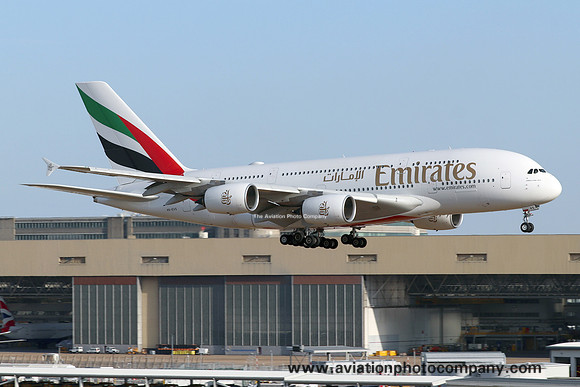 Emirates Airbus A380-842 A6-EVS at London Heathrow (2022)