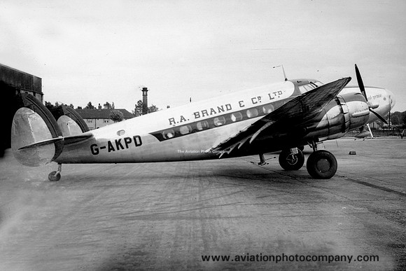 RA Brand and Co Lockheed Lodestar G-AKPD (1945)