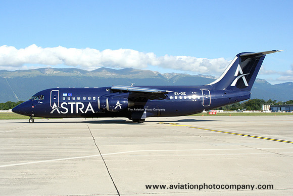 Astra Airlines BAe 146-300 SX-DIZ at Geneva (2008)