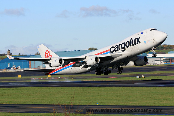Cargolux Boeing 747-400F LX-OCV at Prestwick (2013)