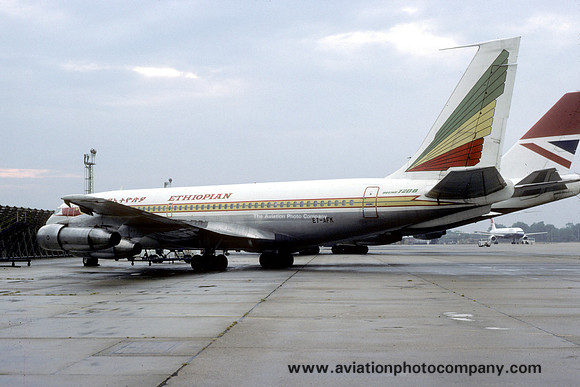 Ethiopian Airlines Boeing 720B ET-AFK at London Heathrow (1983)