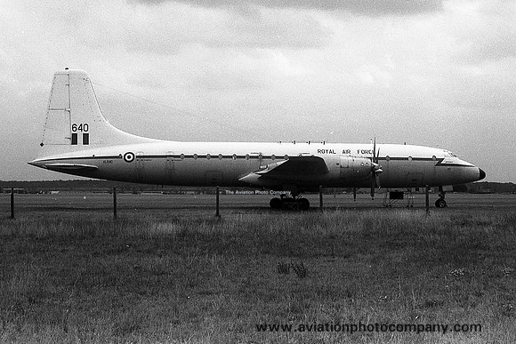 RAF Bristol Britannia C.1 XL640 stored at Baginton (1976)