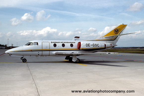 Tyrolean Air Ambulance Dassault Falcon 10 OE-GSC (1993)