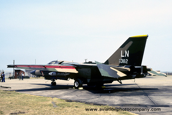 USAF 48 TFW 493 TFS General Dynamics F-111F 70-2382/LN at RAF Lakenheath (1980)