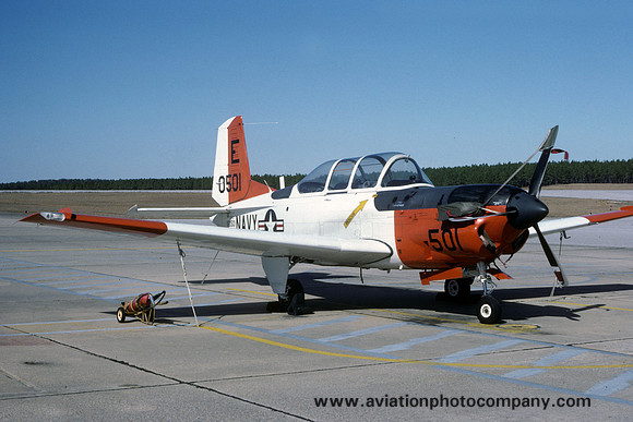 US Navy TAW-5 Beech T-34C Mentor 160501/E at NAS Whiting Field (1984)