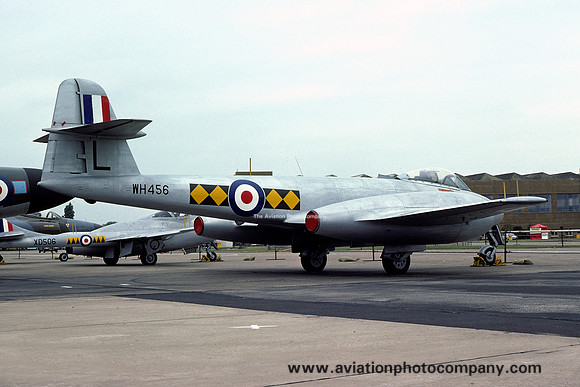 RAF 616 Squadron Gloster Meteor F.8 WH456 at RAF Finningley (1975)
