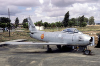 Spanish Air Force North American F-86F Sabre C.5-2 displayed at Talavera (1987)