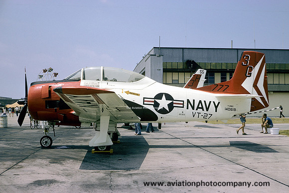 US Navy VT-27 North American T-28C Trojan 140619/3G-777 (1974)