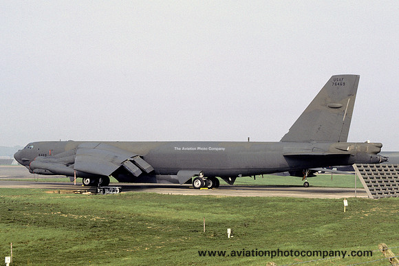 USAF 42 BW Boeing B-52G Stratofortress 57-6469 at RAF Fairford (1985)