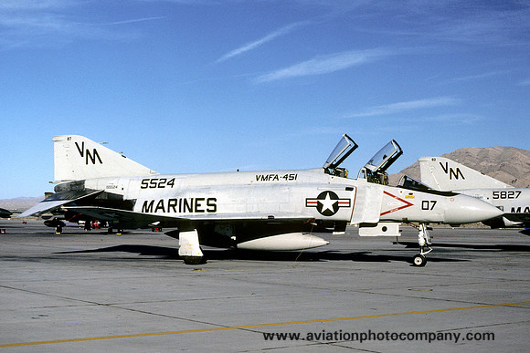US Marines VMFA-451 McDonnell F-4J Phantom 155524/VM-07 (1980)