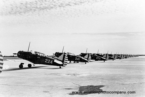 USAAC North American BT-9B lineup at Randolph Field